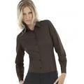 Ladies Black Tie Long Sleeve Shirt