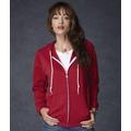 Ladies Fashion Full Zip Hooded Sweatshirt