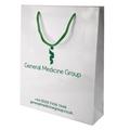 General Medicine Group A4 White Gloss Laminated Bag With Green Rope Handles