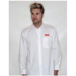 Kustom Kit Long Sleeve Oxford Shirt - White