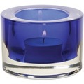 Blue Glass Candle Holder
