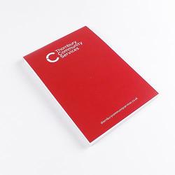 TCS A7 Notepad with Cover - Red