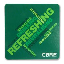 CBRE Coaster - Green Design - pack of 25