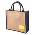 Savills Printed Small Jute Bags Blue Sides (20cm Gusset)  - pack of 10