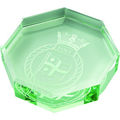 Octagonal Jade Glass Paperweight