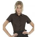 Ladies Black Tie Short Sleeve Shirt