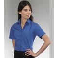 Ladies Short Sleeve Easy Care Cotton Poplin Shirt