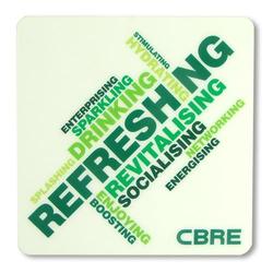 CBRE Coaster - White Design - pack of 25