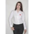 Russell Collection Ladies Long Sleeve Easy Care Oxford Shirt in White