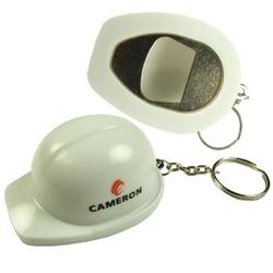 White Hard Hat Bottle Opener